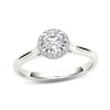 Thumbnail Image 0 of 1/2 CT. T.W. Diamond Frame Engagement Ring in 14K White Gold