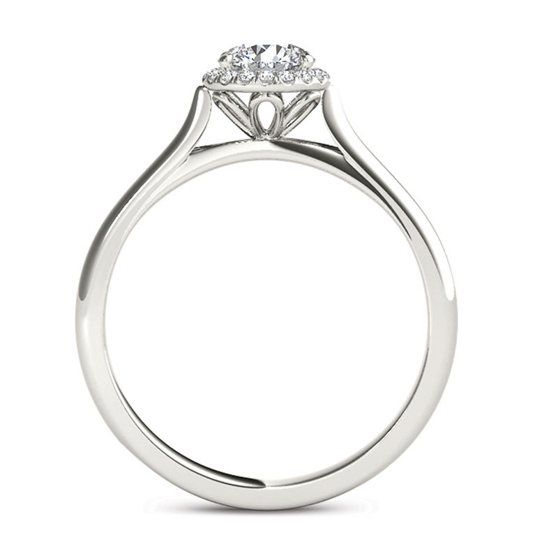 1/2 CT. T.W. Diamond Frame Engagement Ring in 14K White Gold