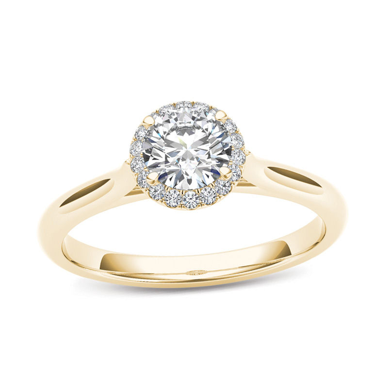 Main Image 1 of 1/2 CT. T.W. Diamond Frame Engagement Ring in 14K Gold