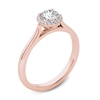 Thumbnail Image 2 of 1/2 CT. T.W. Diamond Frame Engagement Ring in 14K Rose Gold