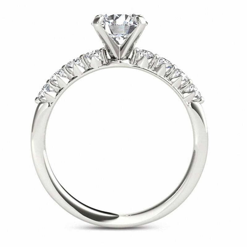 Main Image 3 of 3/4 CT. T.W. Diamond Engagement Ring in 14K White Gold