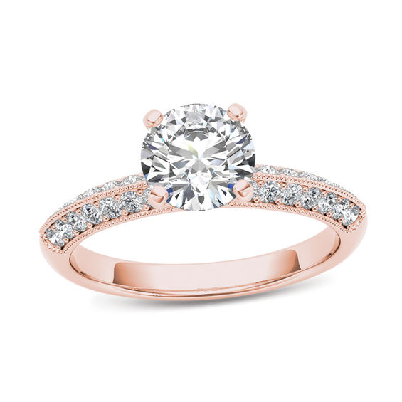 The zales diamond rings rose color 3 diamond rings the