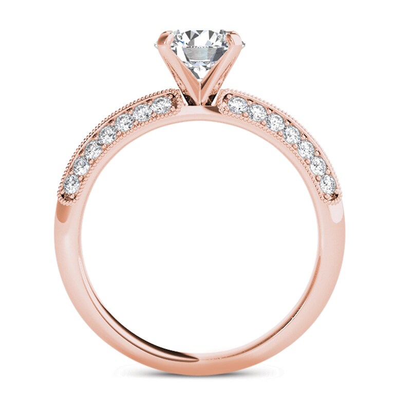 3/4 CT. T.W. Diamond Vintage-Style Engagement Ring in 14K Rose Gold