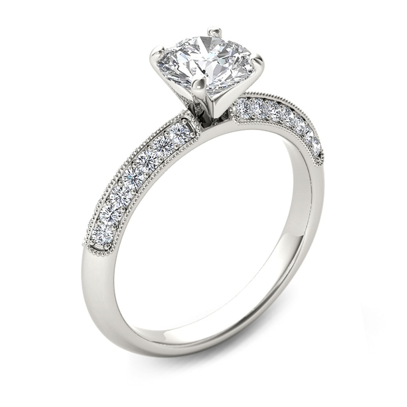 3/4 CT. T.W. Diamond Vintage-Style Engagement Ring in 14K White Gold