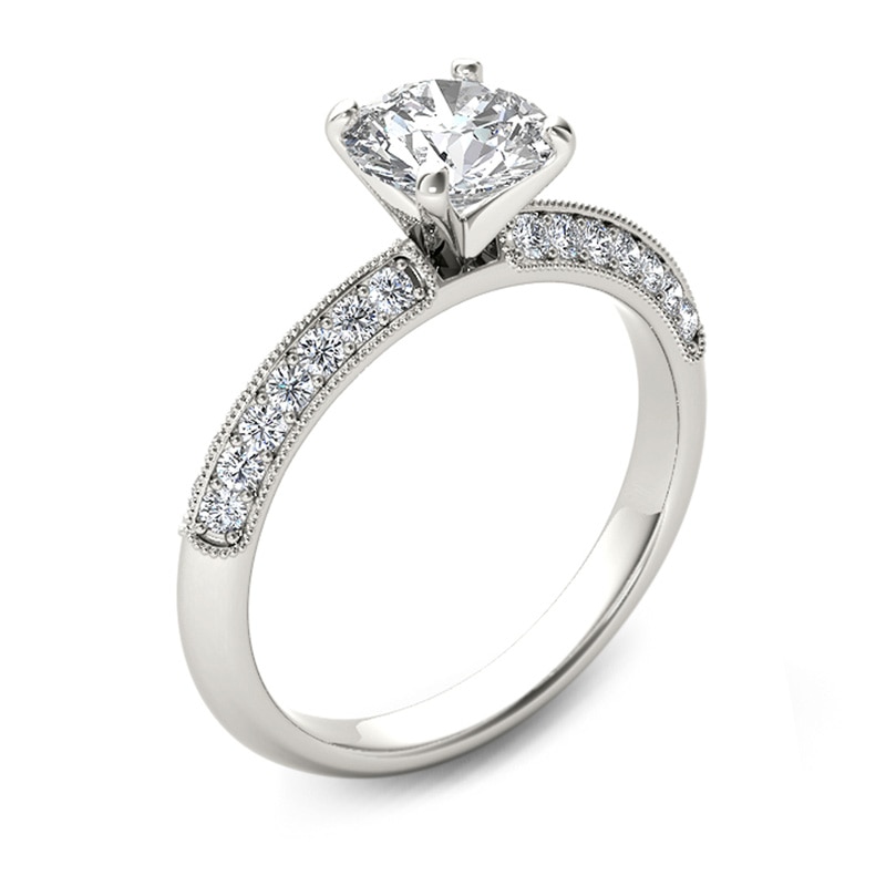 Main Image 2 of 3/4 CT. T.W. Diamond Vintage-Style Engagement Ring in 14K White Gold
