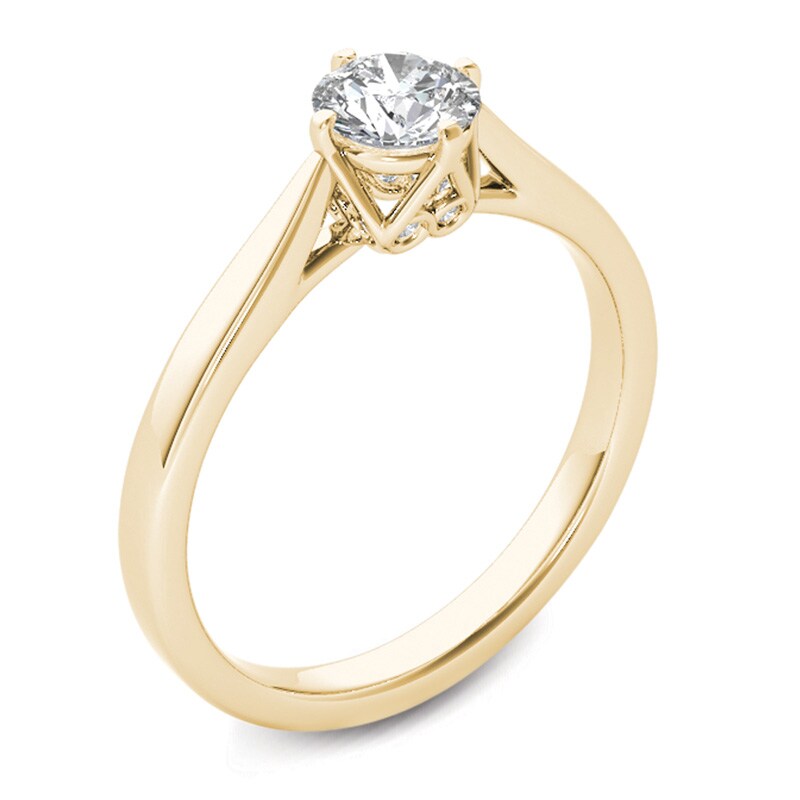 1/2 CT. Diamond Solitaire Engagement Ring in 14K Gold (I/I1)