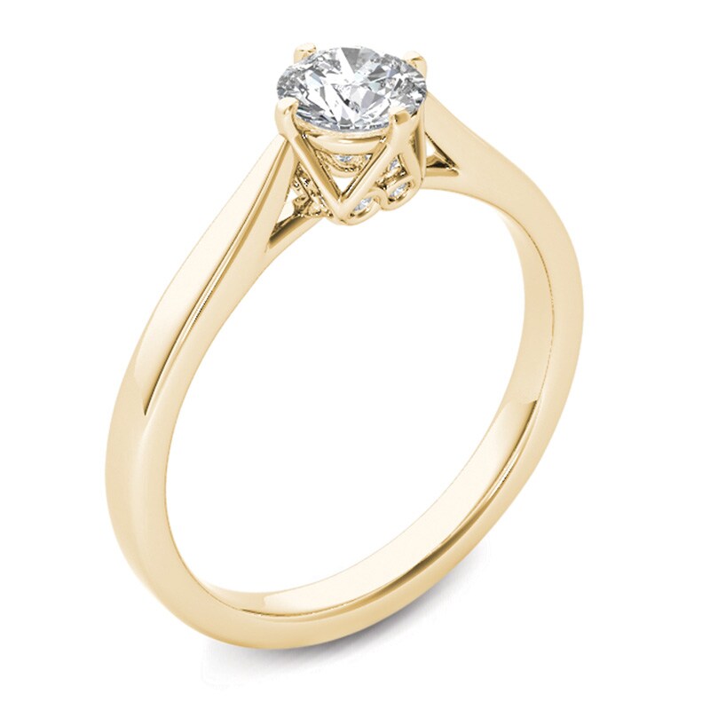 1/2 CT. Diamond Solitaire Engagement Ring in 14K Gold (I/I1) | Zales