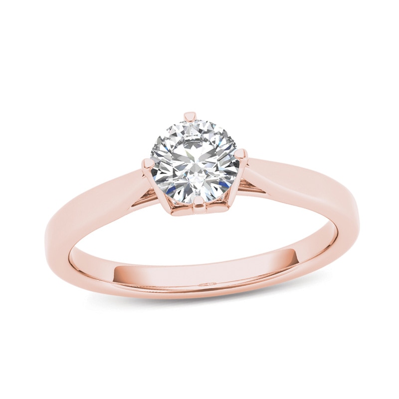1/2 CT. Diamond Solitaire Engagement Ring in 14K Rose Gold (I/I1)