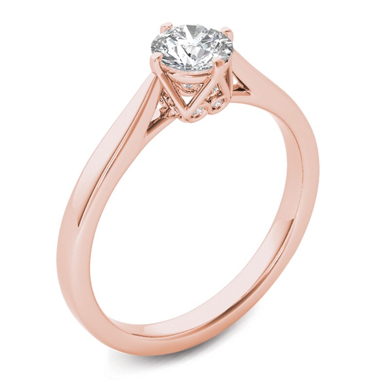 1/2 CT. Diamond Solitaire Engagement Ring in 14K Rose Gold (I/I1)