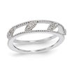 Thumbnail Image 0 of Stackable Expressions™ Diamond Accent Slant Marquise Jacket Ring in Sterling Silver