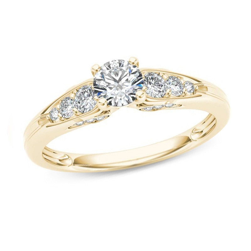 Main Image 1 of 5/8 CT. T.W. Diamond Engagement Ring in 14K Gold