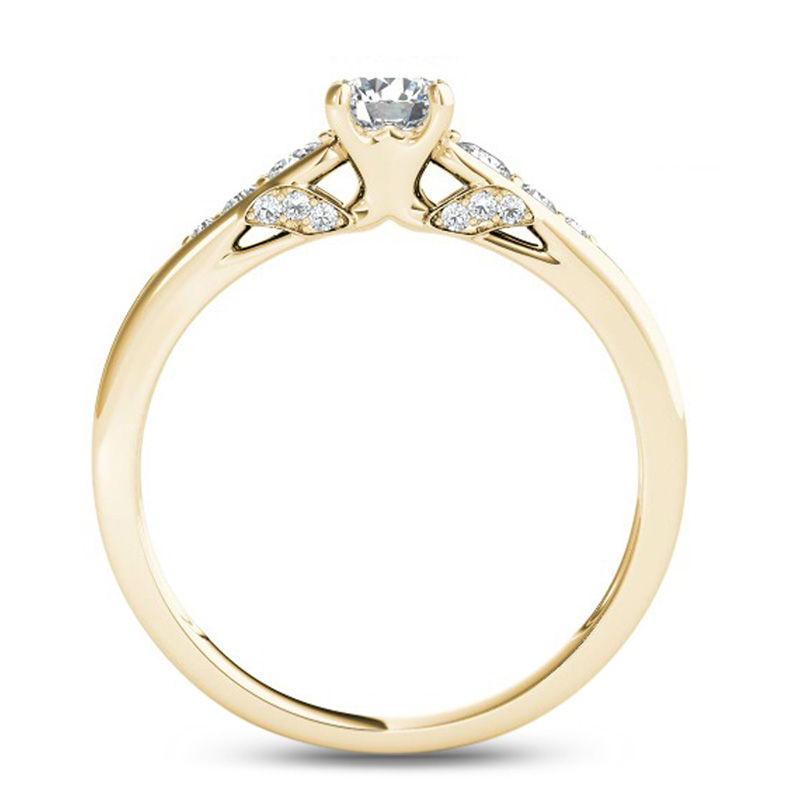 Main Image 3 of 5/8 CT. T.W. Diamond Engagement Ring in 14K Gold