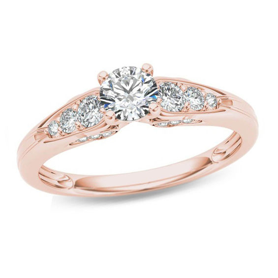 5/8 CT. T.W. Diamond Engagement Ring in 14K Rose Gold | Rose Gold ...