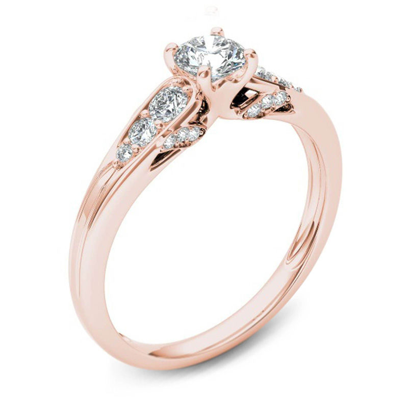 5/8 CT. T.W. Diamond Engagement Ring in 14K Rose Gold Zales
