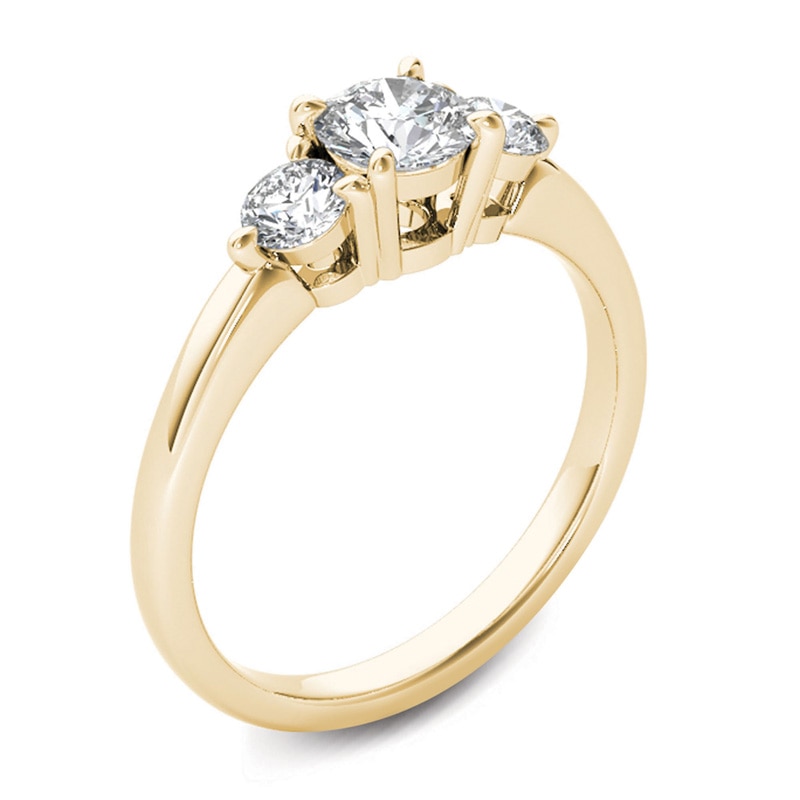 Main Image 2 of 3/4 CT. T.W. Diamond Three Stone Engagement Ring in 14K Gold
