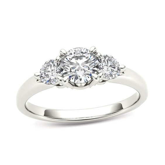 3/4 CT. T.W. Diamond Three Stone Engagement Ring in 14K White Gold Zales