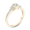 Thumbnail Image 2 of 1/2 CT. T.W. Composite Diamond Tri-Sides Engagement Ring in 14K Gold