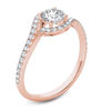 Thumbnail Image 1 of 3/4 CT. T.W. Diamond Swirl Frame Bypass Engagement Ring in 14K Rose Gold