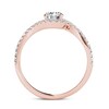 Thumbnail Image 2 of 3/4 CT. T.W. Diamond Swirl Frame Bypass Engagement Ring in 14K Rose Gold