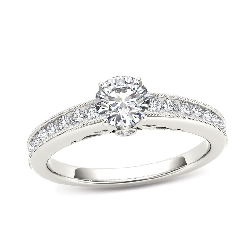 7/8 CT. T.W. Diamond Engagement Ring in 14K White Gold