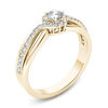 Thumbnail Image 1 of 1/2 CT. T.W. Diamond Frame Swirl Engagement Ring in 14K Gold