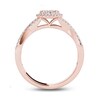 Thumbnail Image 3 of 1/2 CT. T.W. Diamond Frame Twist Shank Engagement Ring in 14K Rose Gold