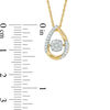 Thumbnail Image 1 of 0.14 CT. T.W. Composite Diamond Teardrop Pendant in Sterling Silver with 14K Gold Plate