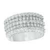 Thumbnail Image 0 of 1-1/2 CT. T.W. Diamond Five Row Anniversary Ring in 10K White Gold