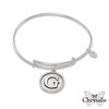 Thumbnail Image 1 of Chrysalis Cubic Zirconia Initial "G" Charm Adjustable Bangle in Sterling Silver