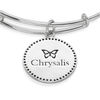 Thumbnail Image 2 of Chrysalis Cubic Zirconia Initial "G" Charm Adjustable Bangle in Sterling Silver