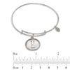Thumbnail Image 4 of Chrysalis Cubic Zirconia Initial "I" Charm Adjustable Bangle in Sterling Silver