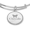Thumbnail Image 2 of Chrysalis Cubic Zirconia Initial "Q" Charm Adjustable Bangle in Sterling Silver