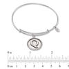 Thumbnail Image 4 of Chrysalis Cubic Zirconia Initial "Q" Charm Adjustable Bangle in Sterling Silver