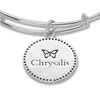 Thumbnail Image 2 of Chrysalis Cubic Zirconia Initial "U" Charm Adjustable Bangle in Sterling Silver