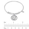 Thumbnail Image 3 of Chrysalis Cubic Zirconia Initial "U" Charm Adjustable Bangle in Sterling Silver