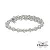Thumbnail Image 1 of Chrysalis 6.0mm Grey Crystal Adjustable Bangle in Stainless Steel
