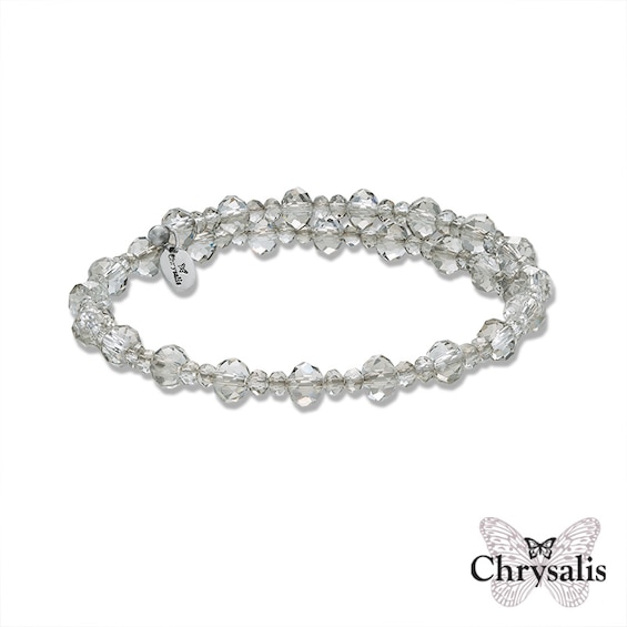 Chrysalis 6.0mm Crystal Adjustable Bangle in Stainless Steel