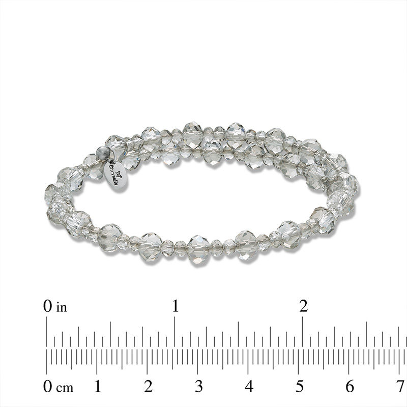 Main Image 2 of Chrysalis 6.0mm Grey Crystal Adjustable Bangle in Stainless Steel
