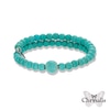 Thumbnail Image 1 of Chrysalis 10.0mm Created Turquoise Adjustable Bangle in Stainless Steel