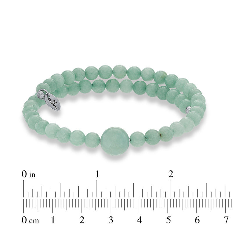 Main Image 2 of Chrysalis 10.0mm Amazonite Adjustable Bangle in Stainless Steel