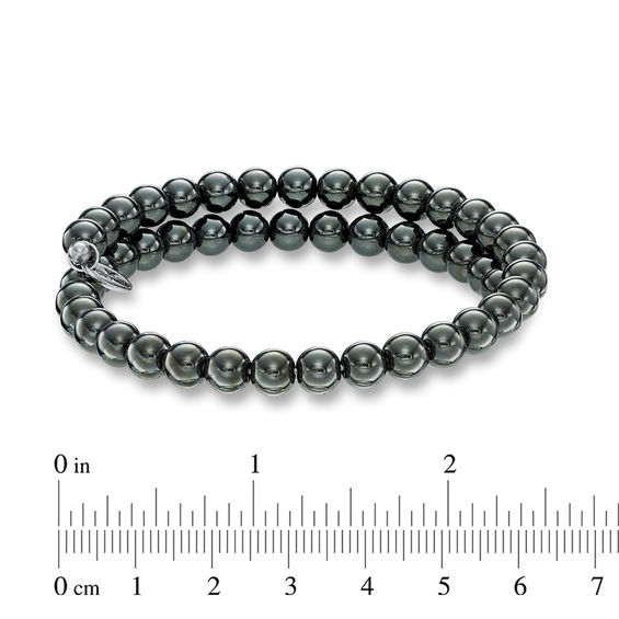 Chrysalis 6.0mm Hematite Adjustable Bangle in Stainless Steel
