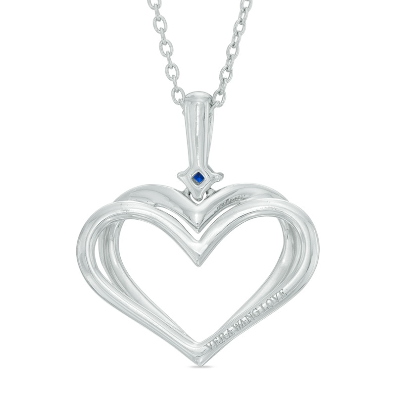 Ella Gafter Heart Shape Sapphire Diamond Necklace