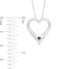 Thumbnail Image 3 of Vera Wang Love Collection Blue Sapphire Heart Pendant in Sterling Silver