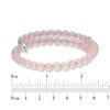 Thumbnail Image 2 of Chrysalis 6.0mm Rose Quartz Adjustable Bangle in Stainless Steel