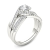 Thumbnail Image 2 of 1 CT. T.W. Diamond Swirl Bypass Bridal Set in 14K White Gold
