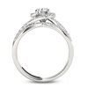 Thumbnail Image 3 of 1 CT. T.W. Diamond Swirl Bypass Bridal Set in 14K White Gold