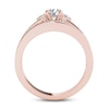 Thumbnail Image 3 of 1 CT. T.W. Diamond Tapered Shank Bridal Set in 14K Rose Gold