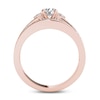 Thumbnail Image 2 of 1 CT. T.W. Diamond Tapered Shank Bridal Set in 14K Rose Gold