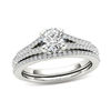 Thumbnail Image 1 of 1 CT. T.W. Diamond Split Shank Bridal Set in 14K White Gold