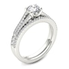 Thumbnail Image 2 of 1 CT. T.W. Diamond Split Shank Bridal Set in 14K White Gold